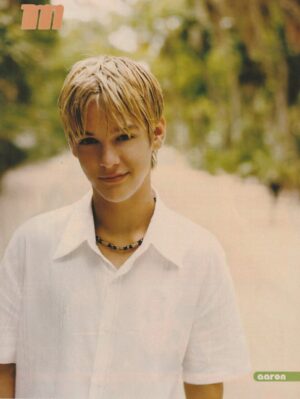 Aaron Carter teen magazine pinup white shirt tree's M Rip Teen Idols Pop Star