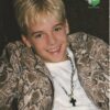 Aaron Carter teen magazine pinup white t-shirt cross Bop RIP young