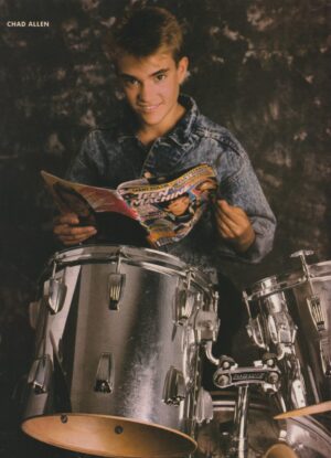 Chad Allen Chris Young teen magazine pinup clipping drums Teen Machine pix Bop
