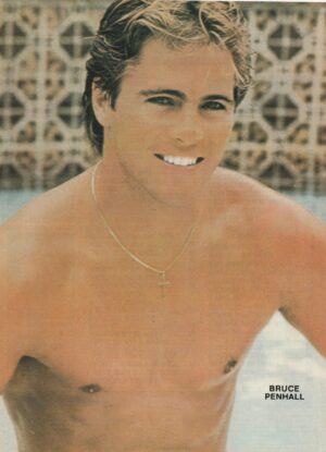 Bruce Penhall teen magazine pinup clipping Tiger Beat pix shirtless swim pool