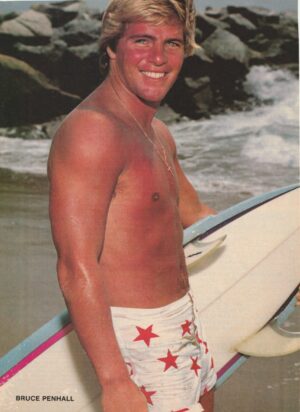 Bruce Penhall teen magazine pinup clipping Tiger Beat pix shirtless surfing