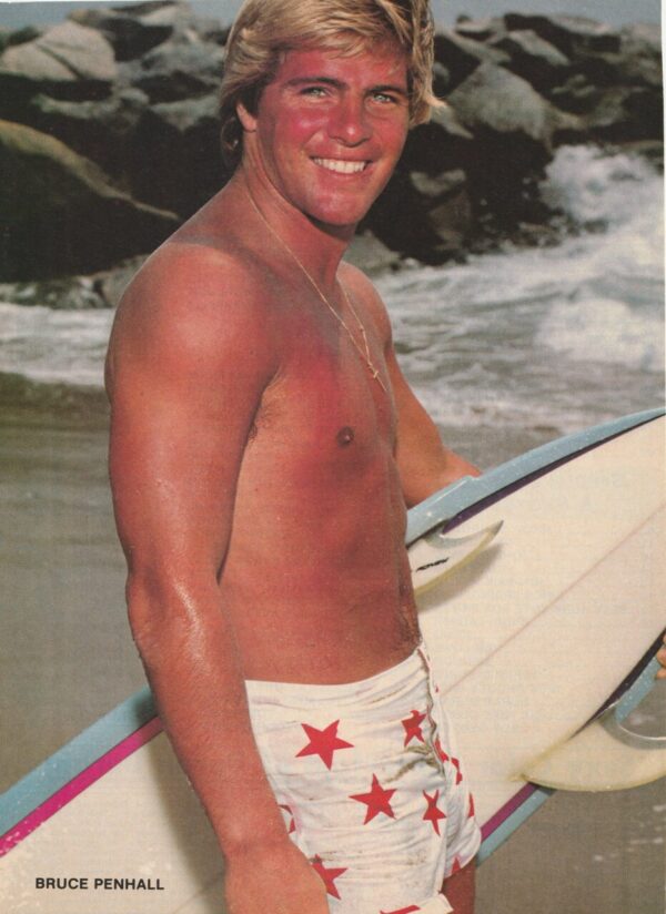 Bruce Penhall teen magazine pinup clipping Tiger Beat pix shirtless surfing