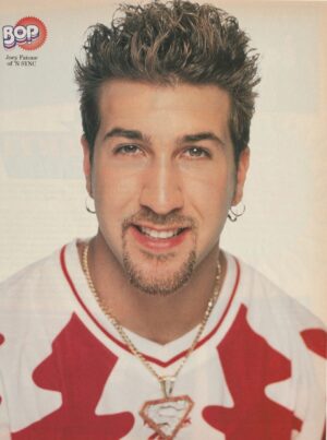 Joey Fatone teen magazine pinup clipping vintage Superman necklace Bop pix