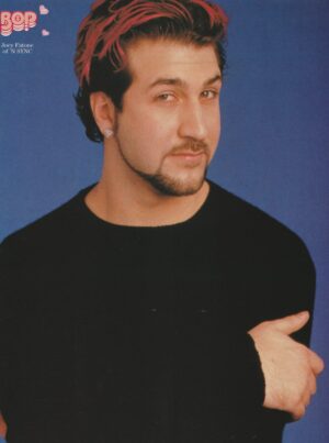 Joey Fatone teen magazine pinup clipping vintage black shirt Bop pix Teen Beat