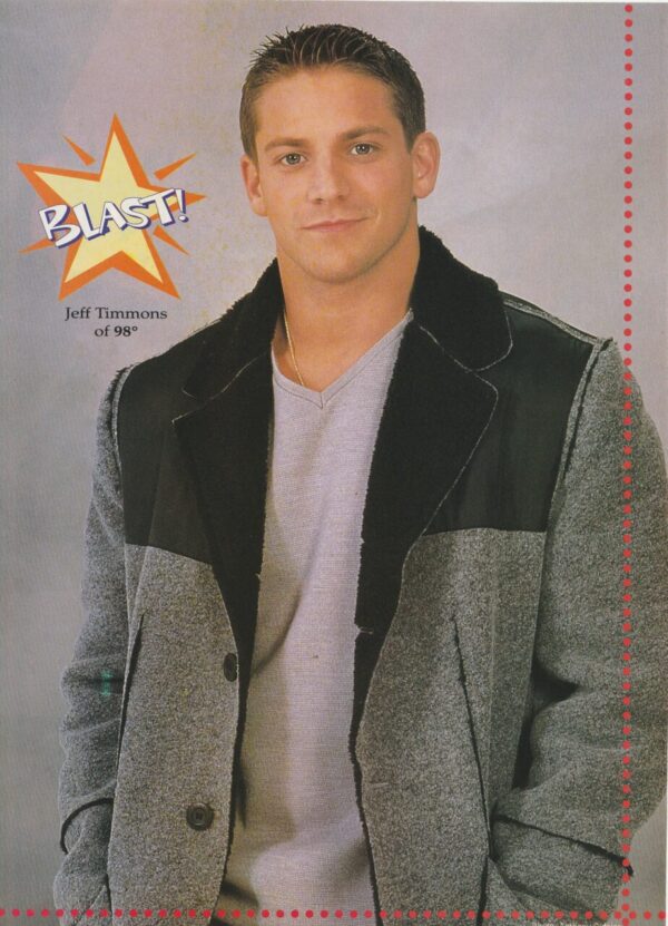 Joey Fatone Jeff Timmons teen magazine pinup clipping vintage Blast green jacket - Image 2