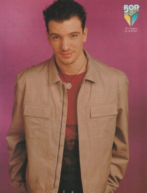 JC Chasez teen magazine pinup clipping vintage red shirt bye bye bye Bop