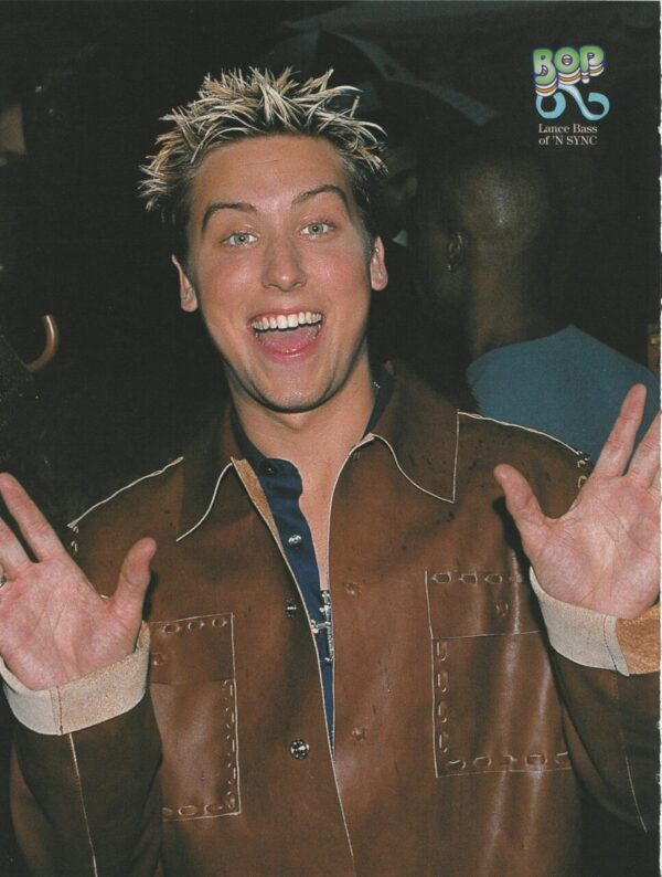 Lance Bass LFO Nsync teen magazine pinup clipping vintage waving Bop pix - Image 2