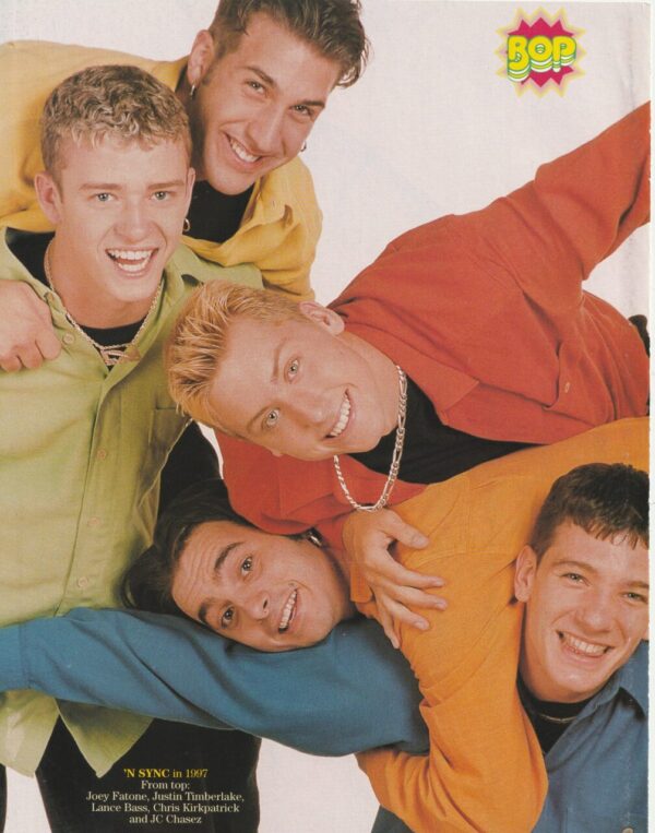Justin Timberlake AJ Mclean Nsync teen magazine pinup clipping vintage Bop pix