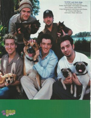 Justin Timberlake Nsync teen magazine pinup clipping vintage Bop pix puppies