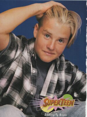 Zachery Ty Bryan Rider Strong teen magazine pinup clipping vintage hand in hair
