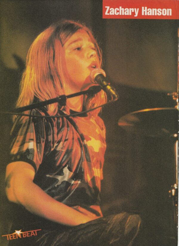 zac Hanson drums stage tour pinup