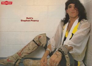 Ratt Stephen Pearcy white wall pinup