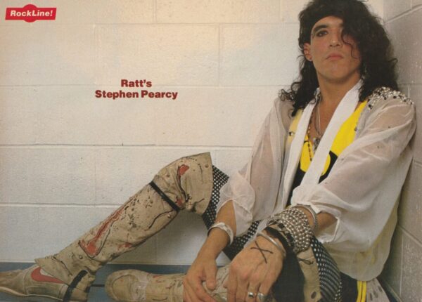 Ratt Stephen Pearcy white wall pinup