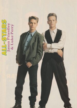 Jason Priestley Luke Perry Jordan KNight teen magazine pinup All-Stars dressed up