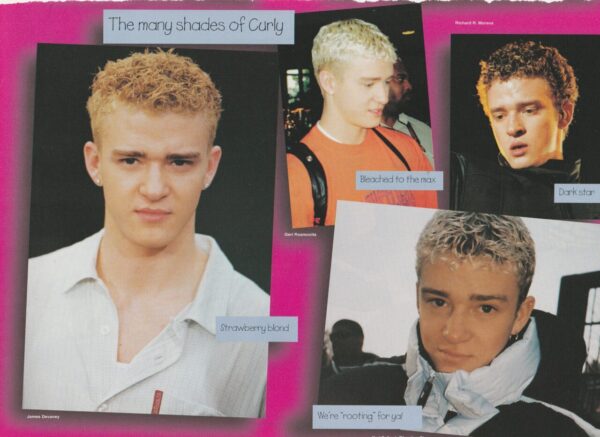Nsync Justin Timberlake JC Chasez Chris Kirkpatrick teen magazine pinup shirtless Pop Star - Image 2