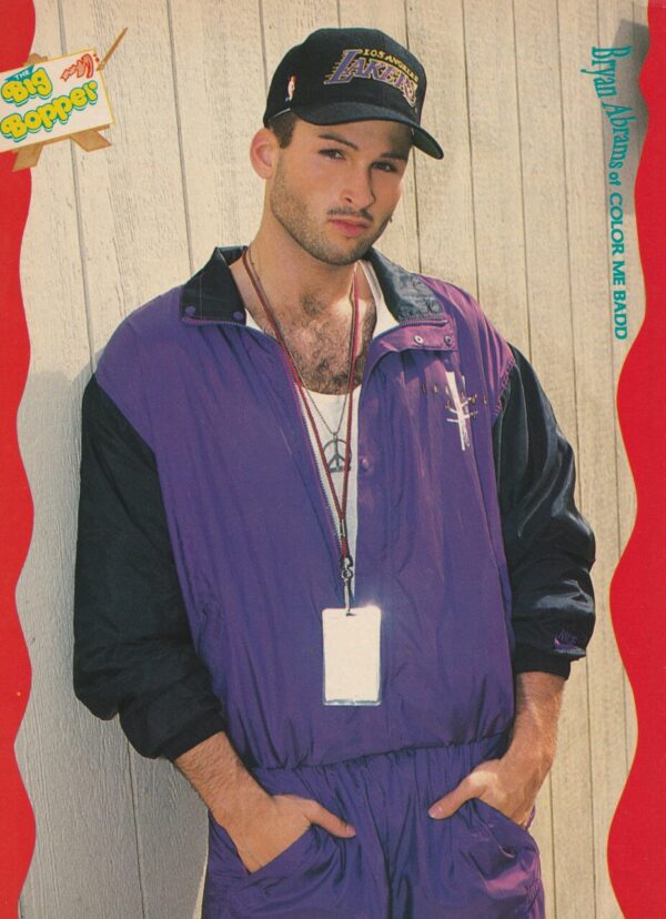 Bryan Abrams Color Me Badd teen magazine pinup purple jacket Big Bopper pix