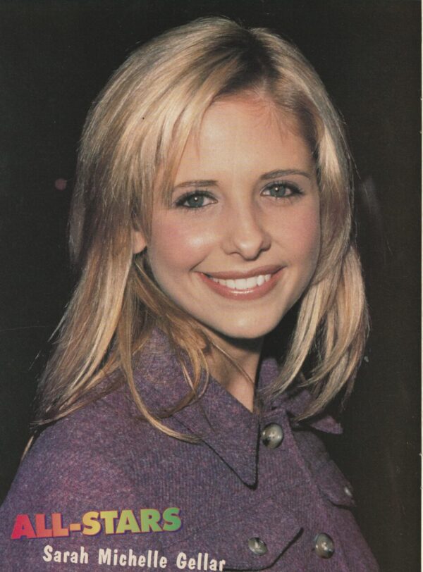 Sarah Michelle Gellar Scott Robinson Five 5 teen magazine pinup clipping boy band All-Stars pix