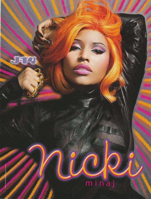 Selena Gomez Nicki Minaj teen magazine pinup clipping pink balloons J-14 - Image 2