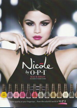 Selena Gomez teen magazine pinup clipping Nicole OPT add nail polish pix
