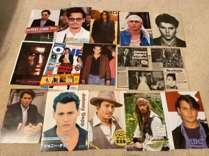 Johnny Depp teen magazine pinup poster clipping lot Tiger Beat Bop pix Japan