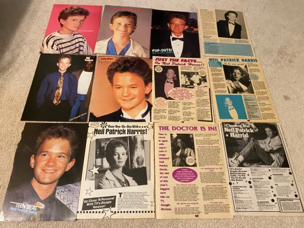 Neil Patrick Harris teen magazine pinup poster clipping lot Tiger Beat Bop pix