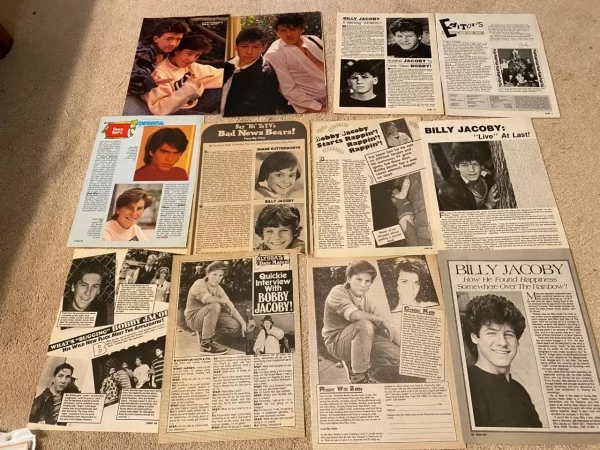 Billy Jacoby Bobby Jacoby teen magazine pinup poster clipping lot Tiger Beat
