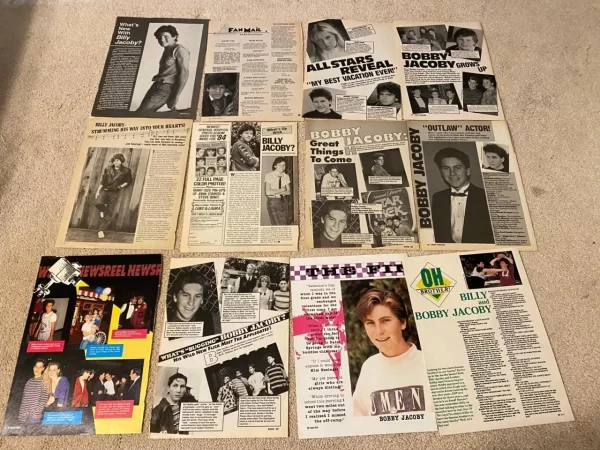 Billy Jacoby Bobby Jacoby teen magazine pinup poster clipping lot Tiger Beat - Image 2