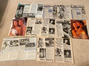 Brian Krause Milla Jovovich teen magazine pinup poster clipping lot barefoot