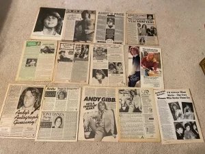 Andy Gibb teen magazine pinup poster clipping lot Tiger Beat Teen Beat pix