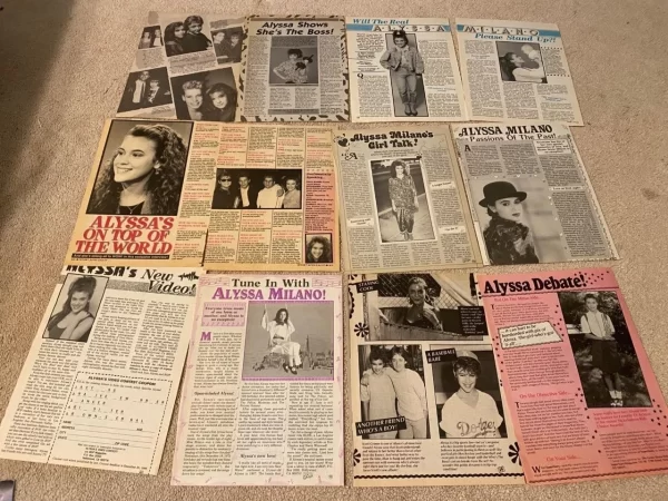 Alyssa Milano teen magazine pinup poster clipping lot Tiger Beat Teen Beat pix - Image 3