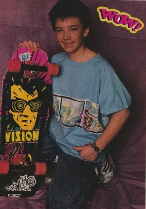 David Faustino Alyssa Milano teen magazine pinup clipping Wow headshot pix