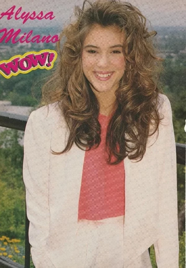 David Faustino Alyssa Milano teen magazine pinup clipping Wow headshot pix - Image 2