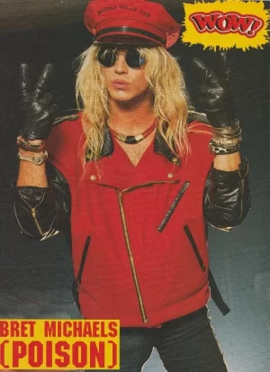 Bret Michaels Poison Jon Bon Jovi teen magazine pinup clipping vintage Wow glove