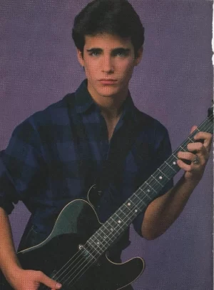 Brian Bloom Jack Wagner teen magazine pinup clipping vintage black guitar pix