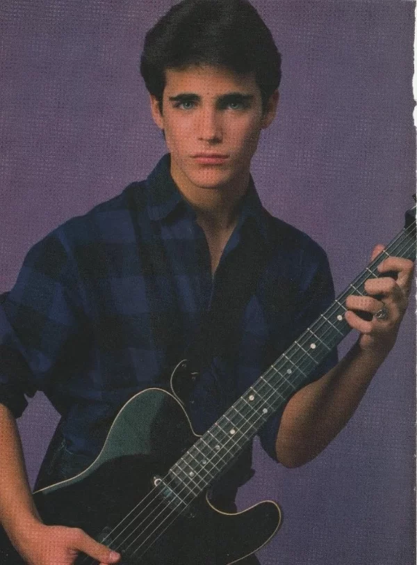 Brian Bloom Jack Wagner teen magazine pinup clipping vintage black guitar pix