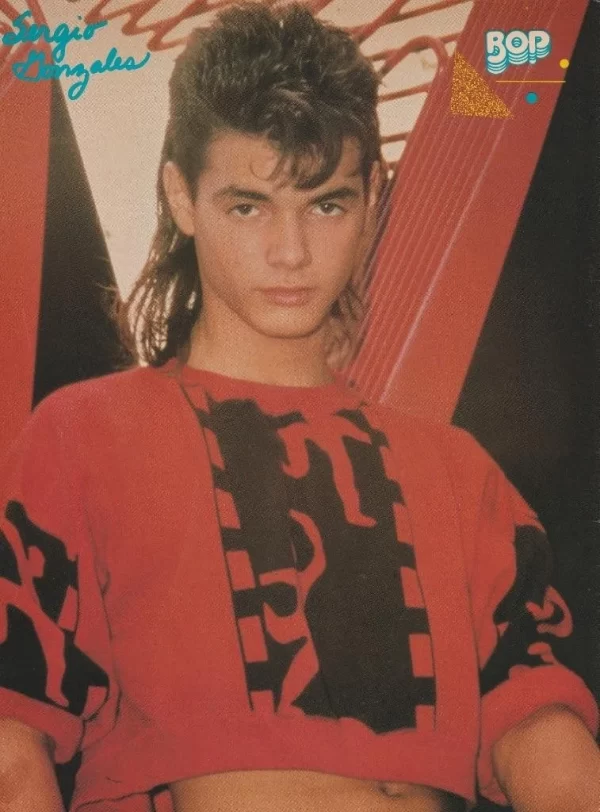 Corey Feldman Menudo teen magazine pinup clipping vintage black shirt muscles - Image 2
