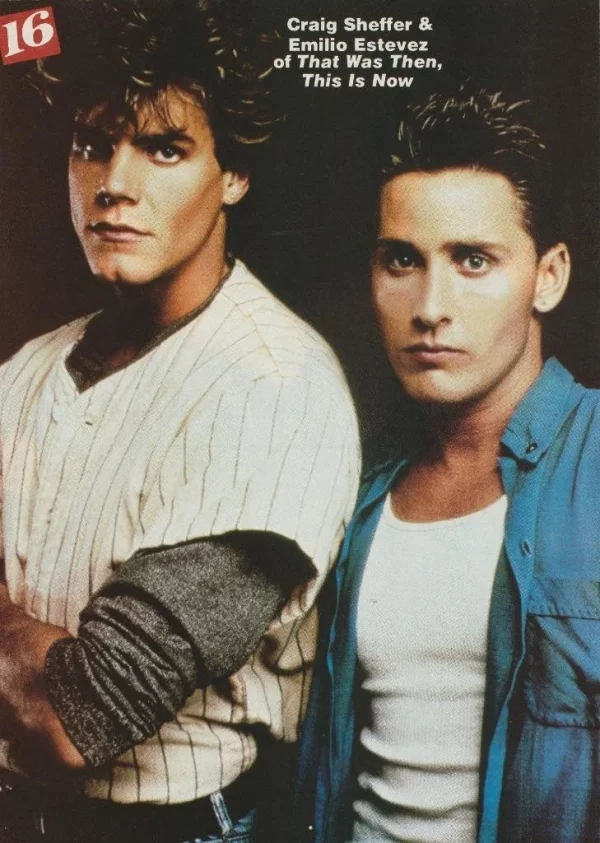 Emilio Estevez Craig Sheffer George Michael teen magazine pinup clipping pix