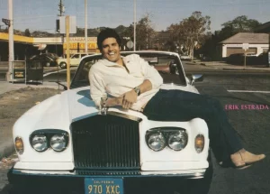 Erik Estrada teen magazine pinup clipping pix vintage car crush 70's picture