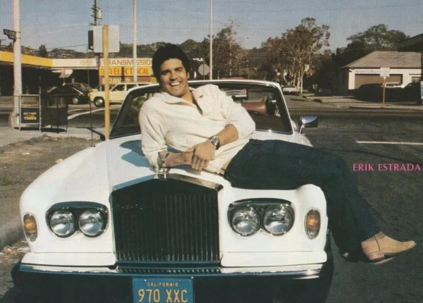 Erik Estrada teen magazine pinup clipping pix vintage car crush 70's picture