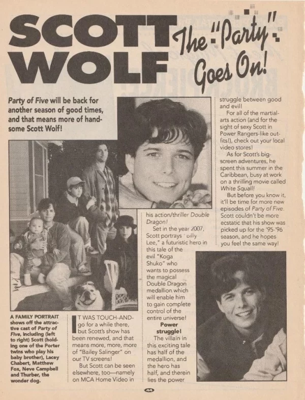 Brock Pierce Scott Wolf teen magazine clipping Handwriting Starz mag rare pix - Image 2