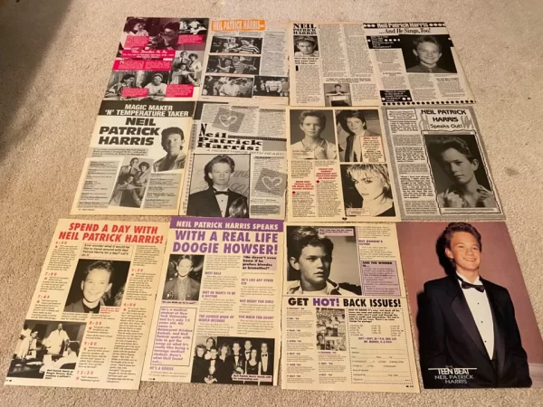 Neil Patrick Harris teen magazine pinup poster clipping lot Tiger Beat Bop pix - Image 3