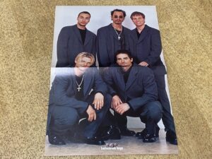 Justin Timberlake Backstreet Boys teen magazine poster centerfold barefoot Nsync suits