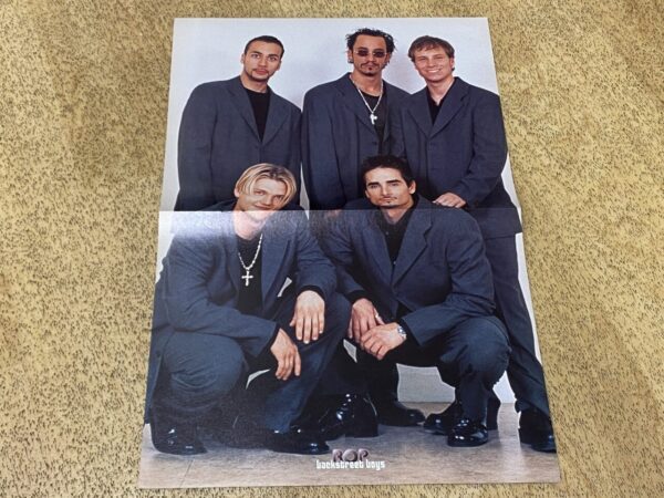 Justin Timberlake Backstreet Boys teen magazine poster centerfold barefoot Nsync suits