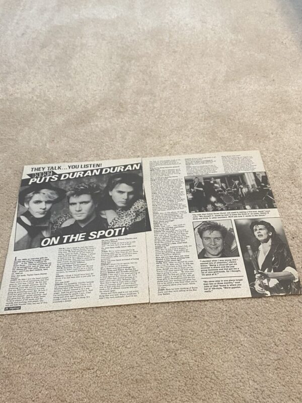 Duran Duran teen magazine clipping article On the Spot Hip Hop rare