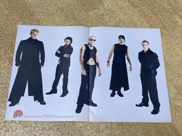 Justin Timberlake Backstreet Boys teen magazine centerfold red leather pants Bop - Image 2