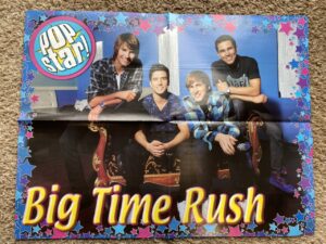 Big Time Rush Taylor Lautner teen magazine poster vintage couch Pop Star pix