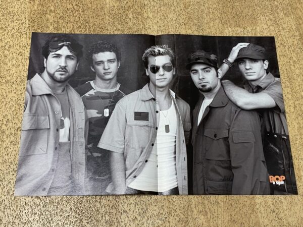 Justin Timberlake Backstreet Boys teen magazine poster centerfold barefoot Nsync suits - Image 2