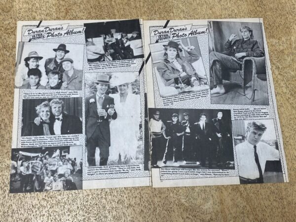 Duran Duran teen magazine pinup clipping photo album 4 page - Image 2