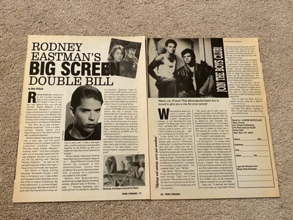 Sean Astin Rodney Eastman teen magazine pinup clipping Sean Astin Returns - Image 2