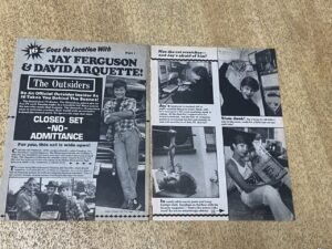 Jay Ferguson teen magazine pinup David on location